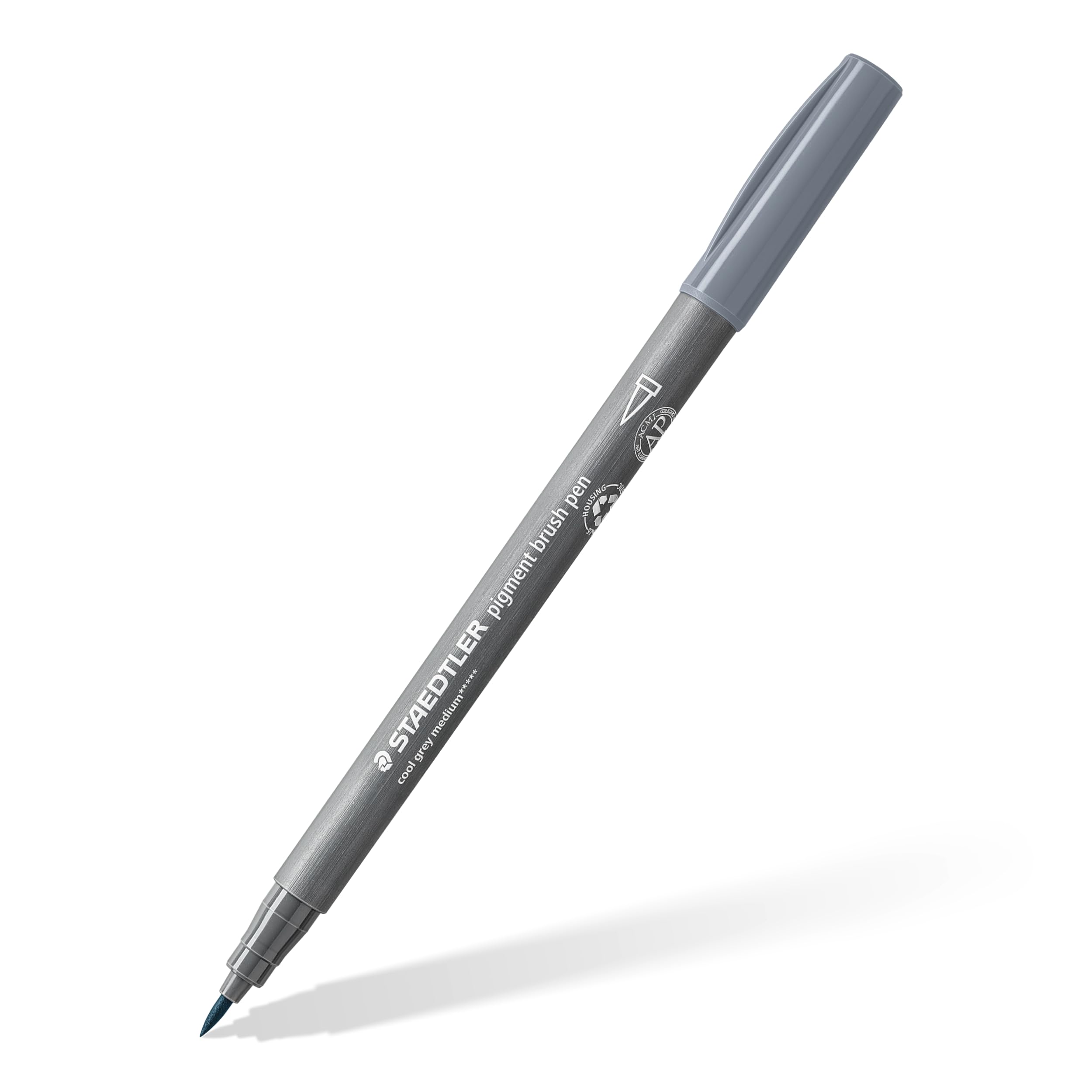 STAEDTLER 371-87 Pigment Arts Brush Pen - Cool Grey Medium (Box of 10)