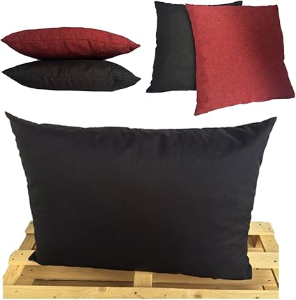 Housse De Coussin Housse Canape Housse Xxl Pour Coussin De Sol Coussin Coussin De Dos Couch Coussin Bordeaux Noir Tissu Rot 45 Cm X 45 Cm Rot Amazon Fr Cuisine Maison
