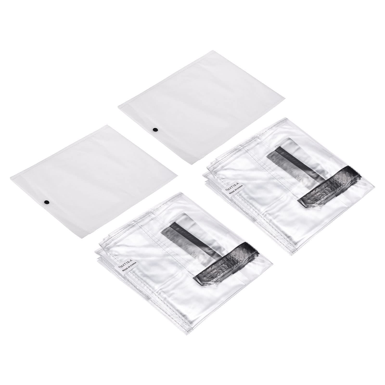 PATIKIL Universal Luggage Protector with Fastener 18 Inch, 2 Pack Portable Clear PVC Antistatic Waterproof Dust Cover for Suitcase, Transparent