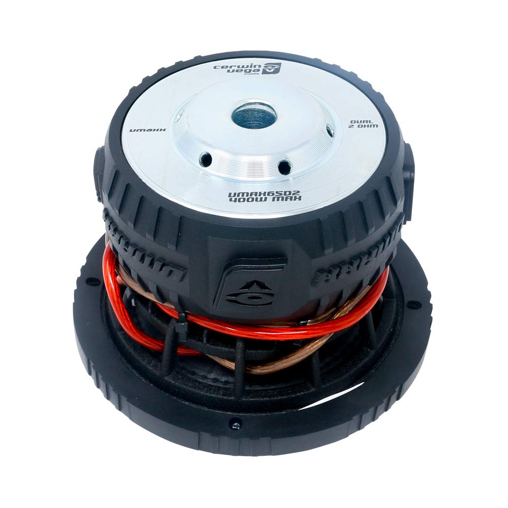 Cerwin-Vega! VMAX65D4 6.5” 4Ω 400W Dual Voice Coil Car Audio Subwoofer Black