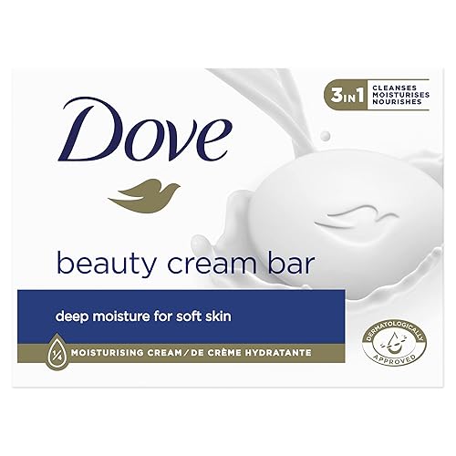 Dove Original Beauty Bar Soap with ¼ moisturising cream for softer, smoother, healthier-looking skin 4x 90 g