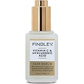 Findley Vitamin C & Hyaluronic Acid Face Serum | Revitalizing & Brightening | Healthier Skin & a Youthful, Radiant Glow (2 Fl Oz)