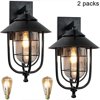 2 Packungen Rustikale Aussen Wandleuchte Antik Retro Wandlampe Fur