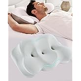 Cervical Neck Pillow, Memory Foam Pillows for Neck Pain Relief, Ergonomic Contour Cooling Pillow for Side Sleeper Pillow Adul