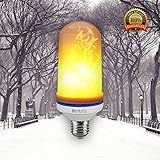 LED Flame Effect Bulb By Merkalia: Decorative UV Free E26/E27 Lightbulbs For Traditional Gas Lantern, Retrofit Oil & Hurricane Lamp - Retro Energy Saving Light Bulb With Flickering Flaming Fire