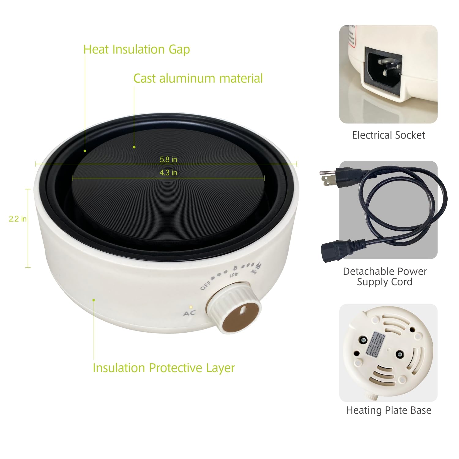 Mini Hot Plate, Electric Stove - 500w Hot Plate, Small Electric Stove, Perfect Size For Moka Pot, Making tea And More, Suitable For Kitchen, RV Camping, Outdoor Use