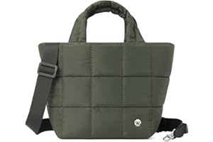 WESTBRONCO Small Puffer Bag Quilted Crossbody Bags for Women Puffy Purse Nylon Shoulder Handbag with Adjustable Strap