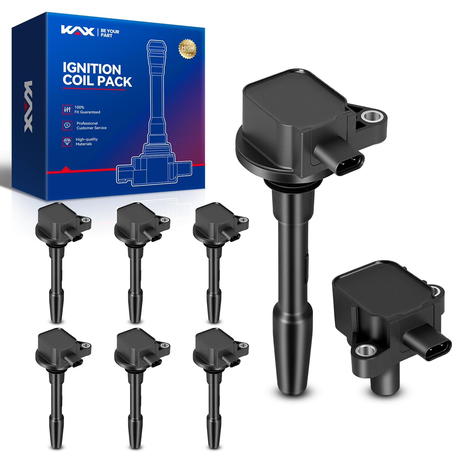 Photo 1 of KAX UF835*7 & UF869*1 Ignition Coil Pack Compatible with Ford F-150 2018-2020 5.0L, Mustang 2018-2020 5.0L