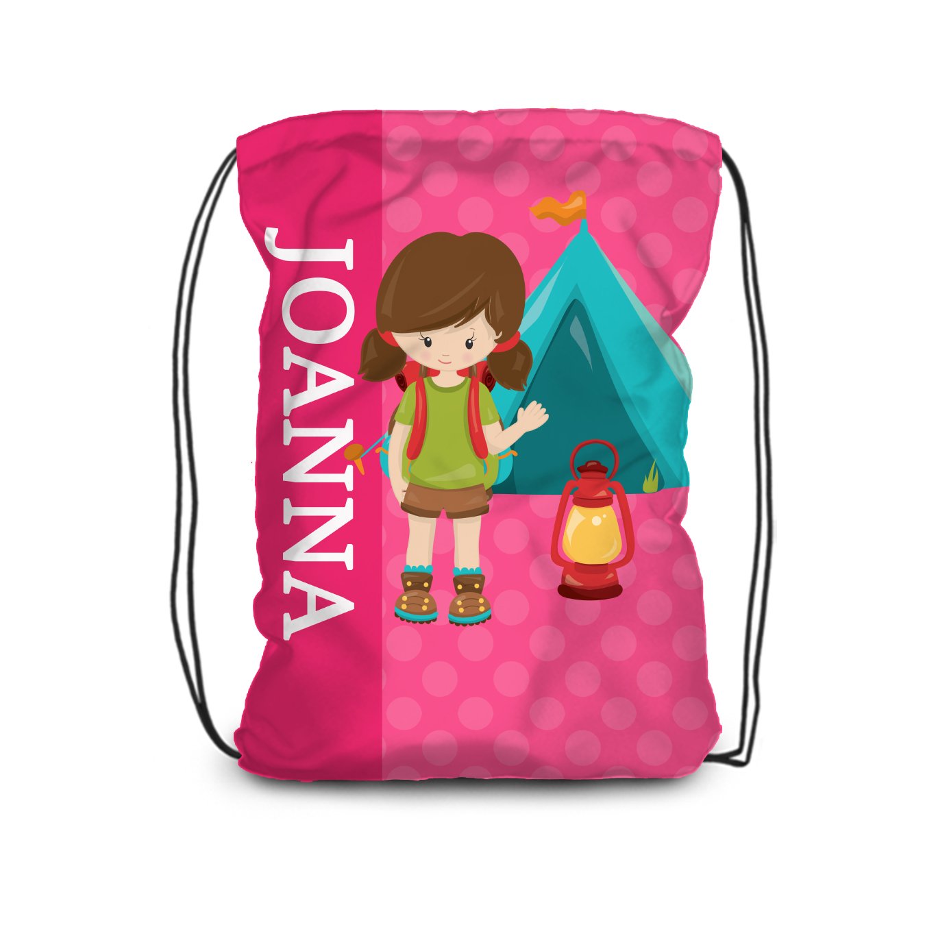 pink camping rucksack