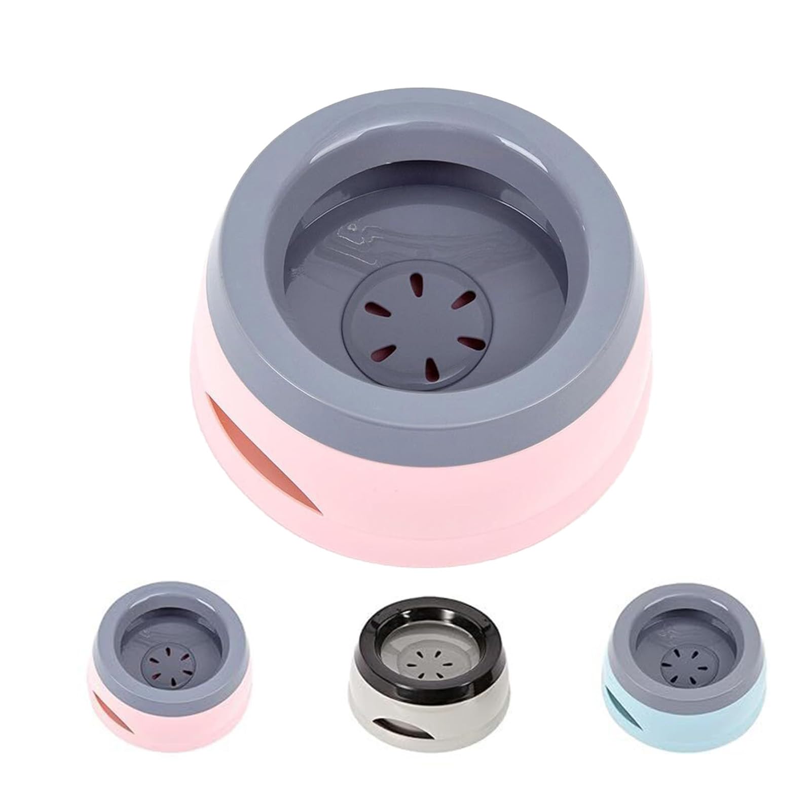 Portable Dog Water Bowl, Travel Dog Bowl Non-Spill, Splash-Proof, Anti-Slip for Dogs & Cats (Pink)