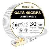 BUSOHE Cat 8 Ethernet Cable 30 FT, 40Gbps 2000Mhz