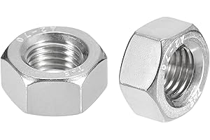 METALLIXITY Hex Nuts (M12x1.25mm) 10Pcs, 304 Stainless Steel Metric Fine Thread Hexagon Nut Hardware - for DIY Home Repair Ma