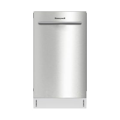 Honeywell 18-Inch Dishwasher with 8 Place Settings, 6 Washing Programs, Stainless Steel Tub, UL & Energy Star Certified, Stainless Finish