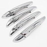 S SIZVER Triple Chrome Plated Door Handle Covers Compatible with 2015-2019 Sonata -no Smart Buttons-