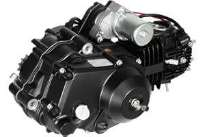 SAHUANIYE 125CC 4-Stroke ATV Engine Motor,Single Cylinder Air Cooling 7.64HP Horizontal Engine Motor Kit, Electric Start Go Kart Transmission, for Motorcycle, ATV (3 Forward Gears and 1 Reverse)