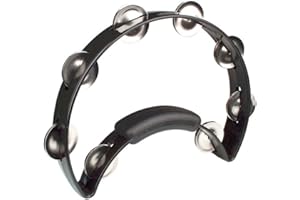 RHYTHM TECH RhythmTech Tambourine, Black, inch (RT1210)