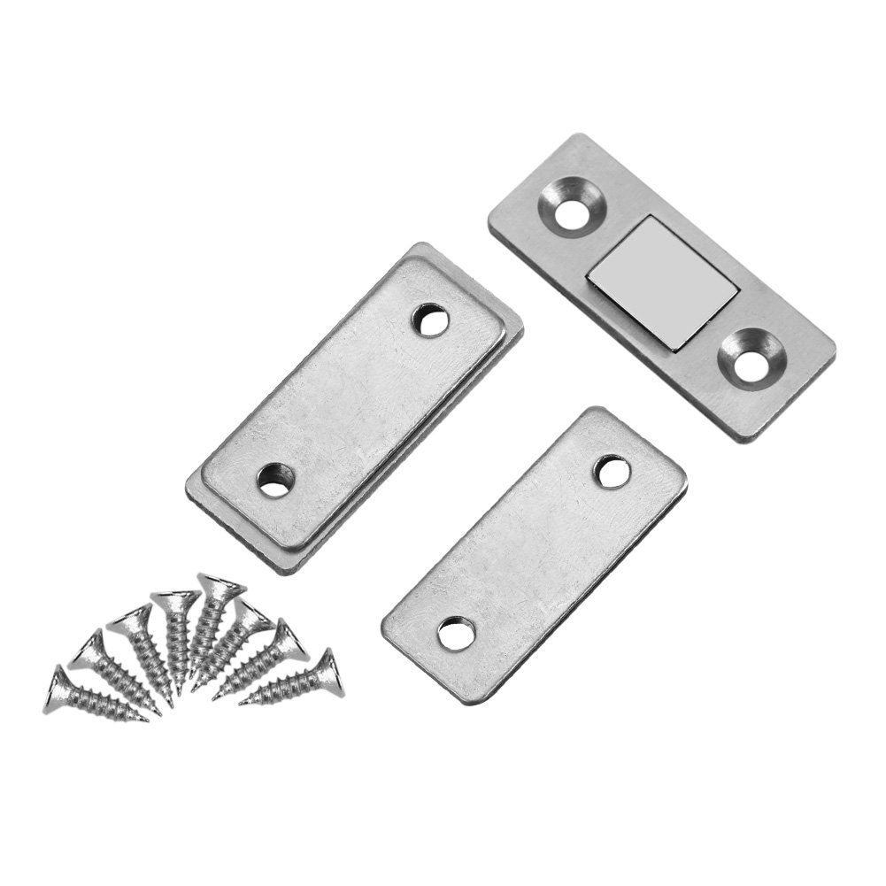 Yosoo 2Pcs Door Catch Latch Ultra Thin Strong Magnetic Catch with Screws for Home Furniture Cabinet Cupboard