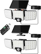 Lepro Solar Security Lights Outdoor Motion Sensor 1200LM 3 Heads IP65