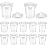 12 Packs No Spill Paint Cups with Lids for Kids Reusable Spill Proof Paint Cups for Classroom Arts Crafts Supplies