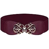 Syuer Women Stretchy Vintage Belt for Dresses Elastic Wide Waist Belt