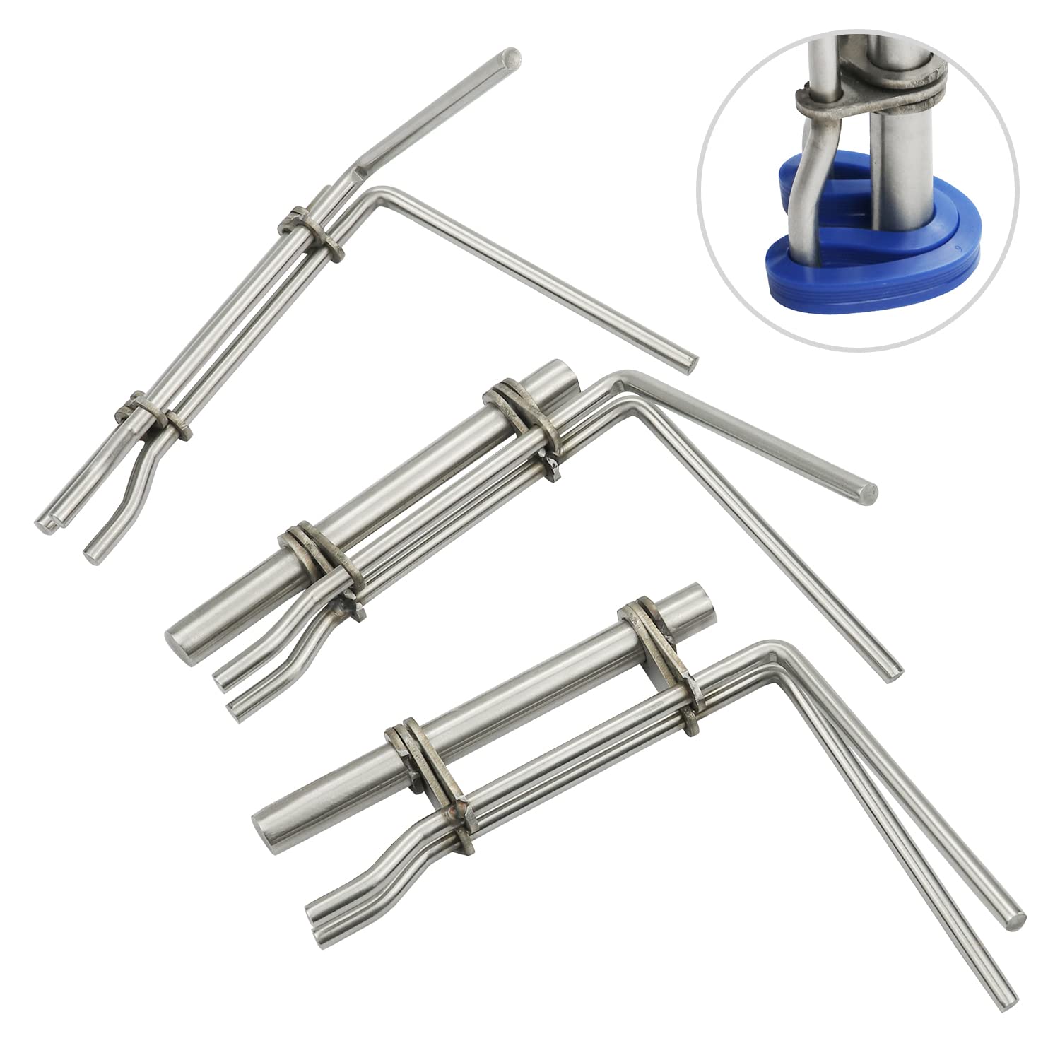 Photo 1 of Mejiao Hydraulic Cylinder Piston Rod Seal Installation Tool, for U-Cup Seal Installer - 3 PCS ?S/M/L?