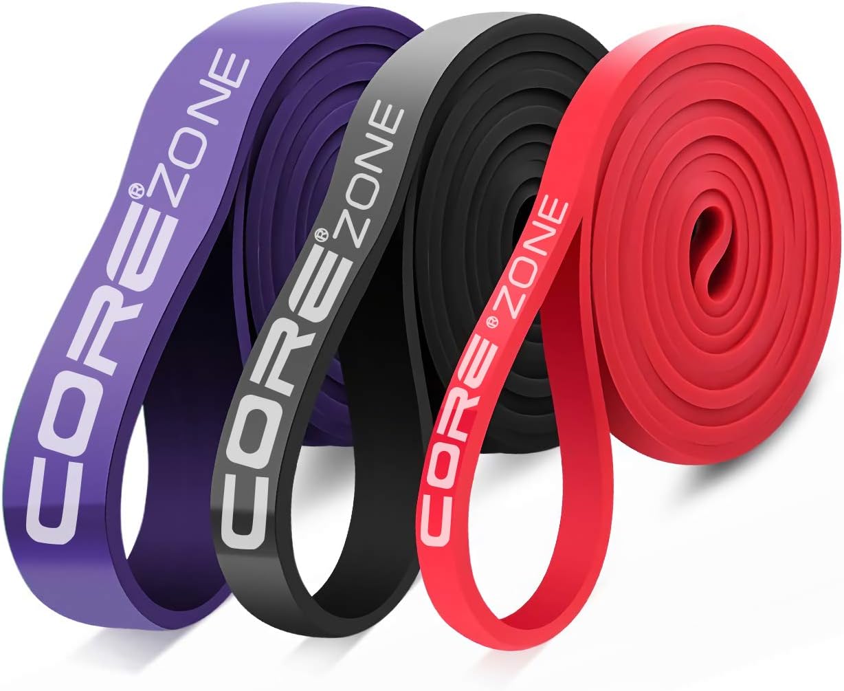 COREZONE Pull Up Assistance Bands Set Long Resistance Band Set for Men Women Workout Home Fitness Pull Up Assist Band for Legs Butt Exercise Strength Training Physical Therapy Outdoor Travel Office : Sports & Outdoors