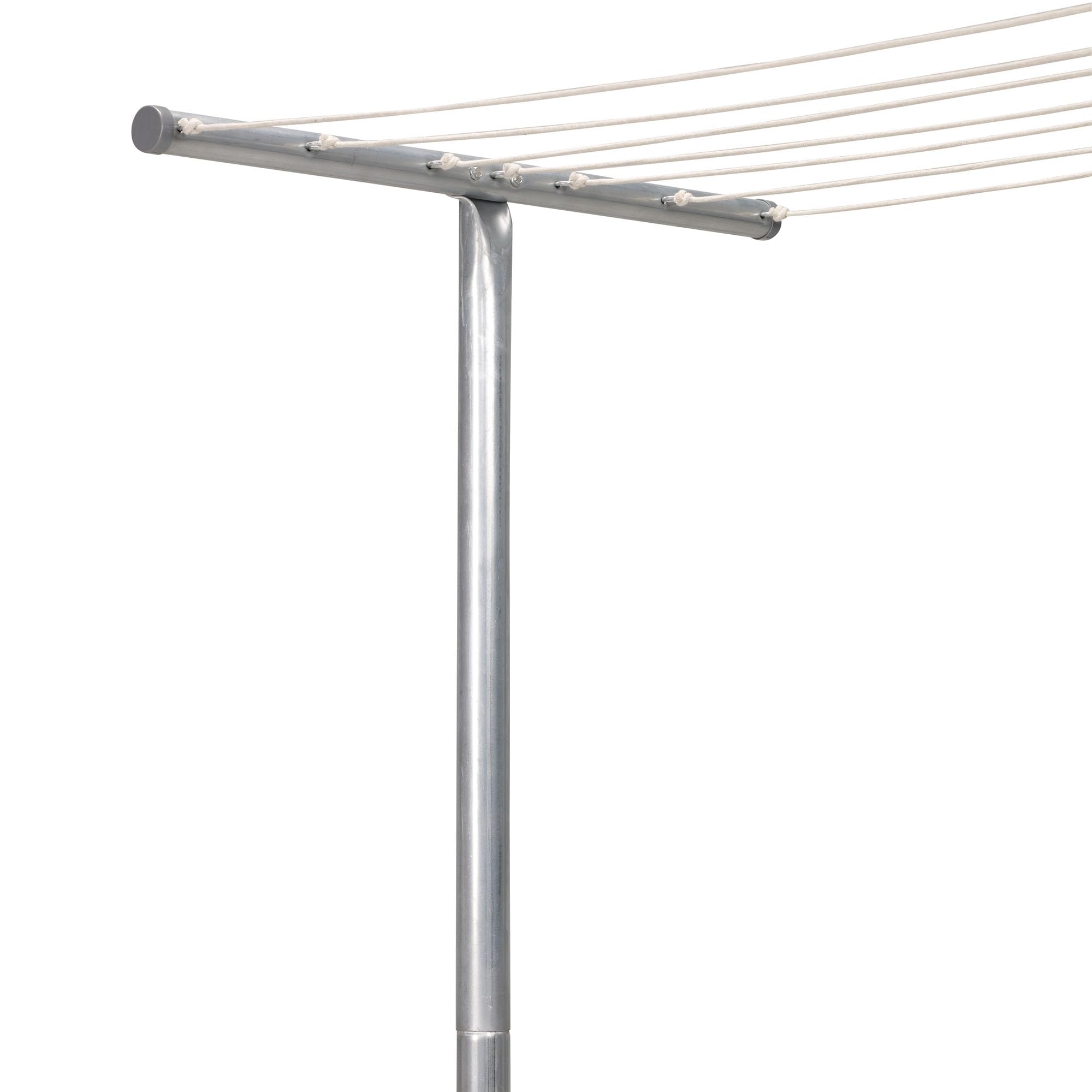 Photo 1 of Household Essentials Steel Outdoor Clothesline Single T-Post, Silver