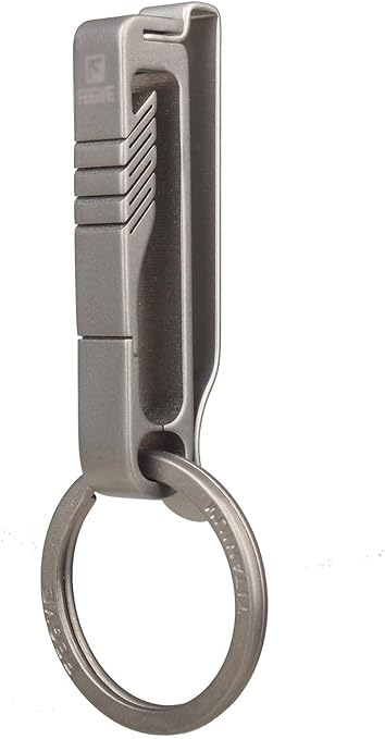 Amazon Tisur チタン ベルト 吊り下げ キーリング キーホルダー カラビナ おしゃれ 車 自転車 バイク 家 鍵 プレゼント ギフト Bk1 クリップ式 キーケース キーホルダー 車 バイク