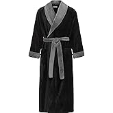 Alexander Del Rossa Long Mens Robe, Full Length Big and Tall Bathrobe for Men, Mens Bath Robes
