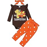 BOMDEALS My First St Patricks Outfit - Baby Girl Cute Shamrock Clover Long Sleeve Romper Pants Headband Newborn Clothes Set