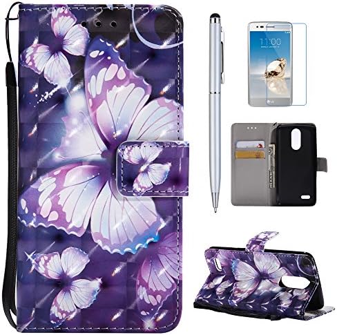 mellonlu LG Aristo Case, LG LV3 Case, LG K8 2017 Case, Premium PU Leather Wallet Case [Card Holder] [Magnetic Closure] Kickstand Flip Fold Cover with Wrist Strap for LG Aristo