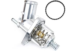 MITZONE Upgrade Aluminum Thermostat Housing Water Outlet Compatible with 2014-2020 Chevy Silverado 1500 Suburban Tahoe GMC Sierra 1500 Yukon Yukon XL Cadillac Escalade Replace 12674639 15-11125