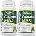 Guarana Max Energy Supplement Fatigue Fighter 22% Caffeine Guarana Seed Extract 900mg 180 Capsules 2 Bottles