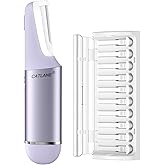 Dermaplane Razor for Women Face, Dermaplaning Tool for Face, Sonic Exfoliation & Peach Fuzz-Hair Removal System with 10 Dermaplaning Blades, Twilight Purple