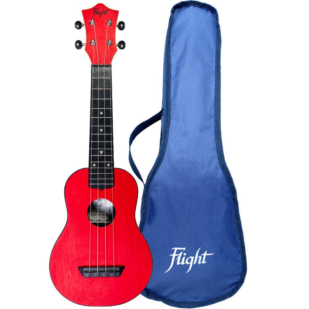 Flight, 4-String Travel Series Soprano Ukulele, Red (TUS-35RD)