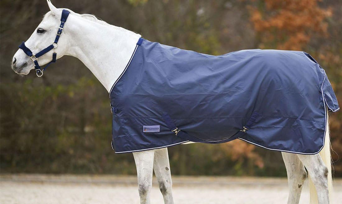 Dog Blanket With Straps And Tail Flap, Waterproof and Breathable Dark Blue