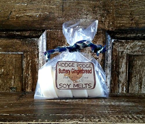 Buttery Gingerbread Scented Soy Wax Melts Tarts Hand Poured Bakery Candle Set of 4 Handmade