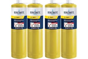 WSLHFEO Pre-Filled MAP-Pro Gas Torch Style Cylinder - Pack of 4 L8