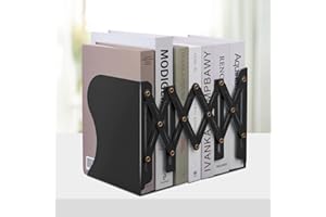 Honagu Adjustable Bookends, Metal Book Ends for Shelves Heavy Book, Desk Magazine File Organizer for Home, Office, Books, Pap
