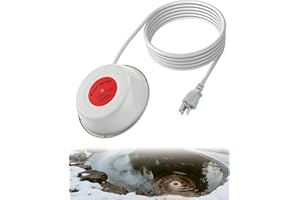Apipi 1000W Floating Pond Heater - Pond Deicer for Outdoor Ponds with Fish, Durable Cast Aluminum Heater with Thermostatic Control 10ft Cord for Winter Live Fish Oxygen Exchange
