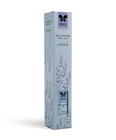 Iris Reed Diffuser Refill Pack Lavender Fragrance (100Ml, Multicolor)