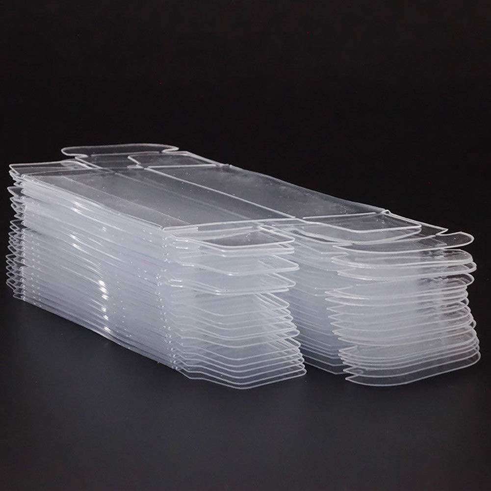 MINGZHE 50 PVC Transparent Toy Car Display Boxes, 1/64 Scale Vehicle Model Display Case Organizer Boxes