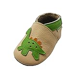 SAYOYO Baby Dinosaurs Soft Sole Beige Leather