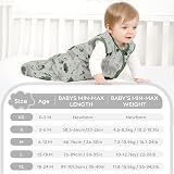 Yoofoss Baby Sleeping Bag 0.5 Tog 0-6M 3 Pack Organic Cotton Sleep Sack view 4