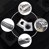 ZYWUOY Carbide Inserts 14x14mm Square 4-Edge Cutters Set of 10 for Lathes view 8
