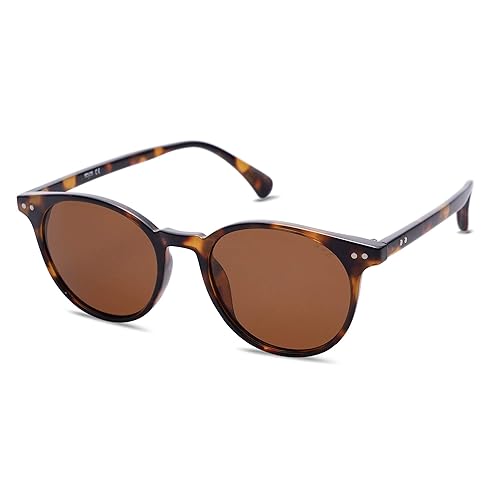 SOJOS Small Round Classic Polarized Sunglasses for Women Men