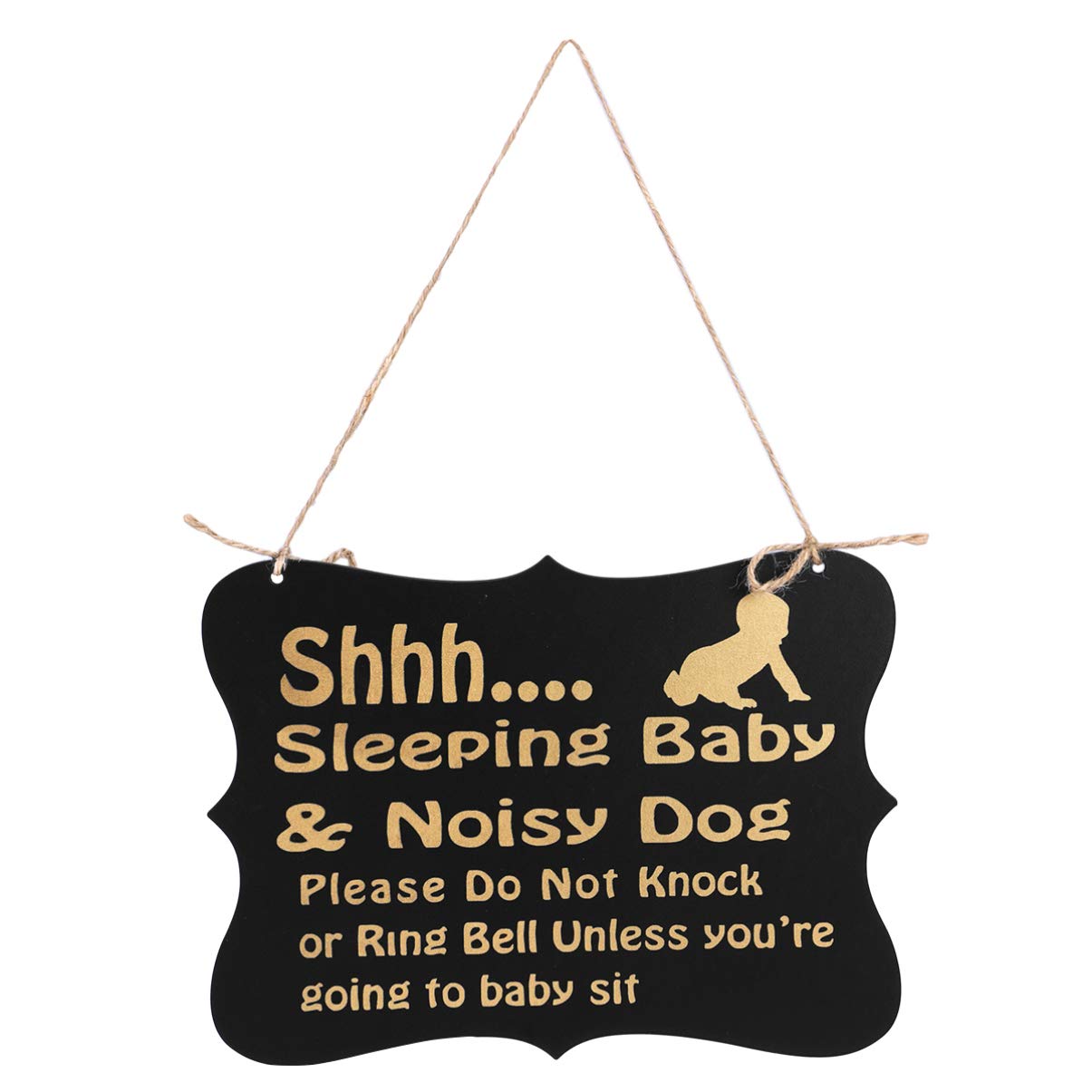 FOMIYES Shhh Baby Sleeping Sign Do Not Disturb Sign Wooden Hanging Door Sign Plaques for Home Stage Bar Bedroom Decoration