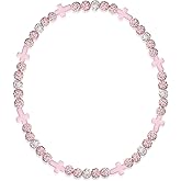 Fupapa Baseball Beaded Cross Necklaces, League Team Colors Baseball Necklace, Baseball Team Gifts