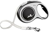 FLEXI New Comfort Retractable Dog Lead 5 m Large 60 kg Black Grey