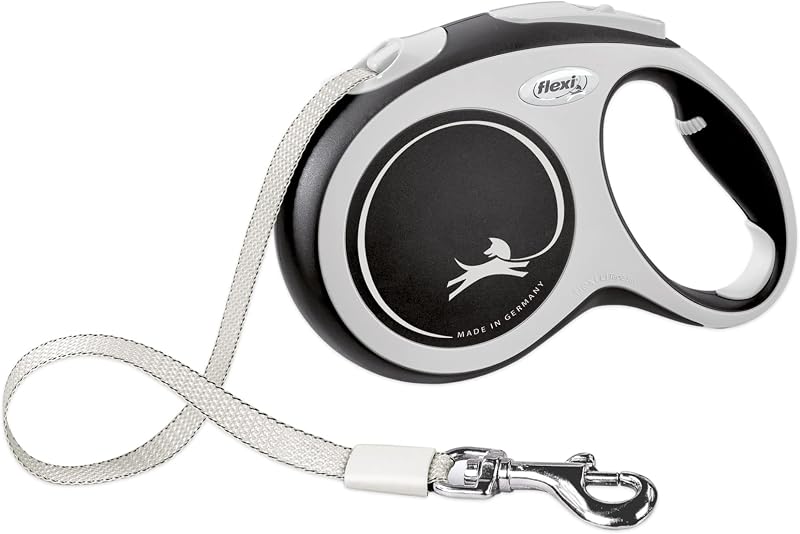 FLEXI New Comfort Retractable Dog Lead 5 m Large 60 kg Black Grey
